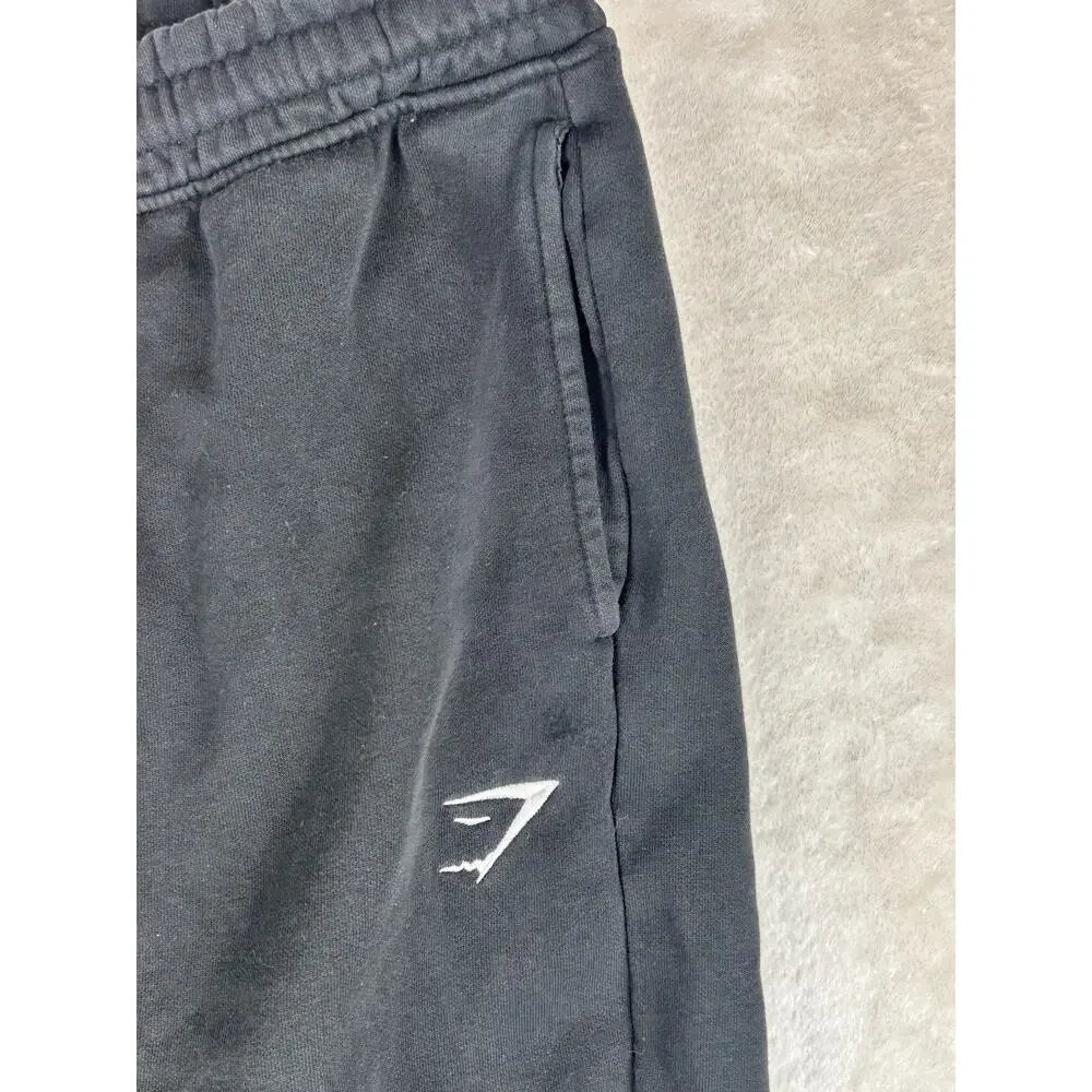 Gymshark Sweatpants Mens Size XXL Slim Fit Black A2A4H Crest Joggers Training